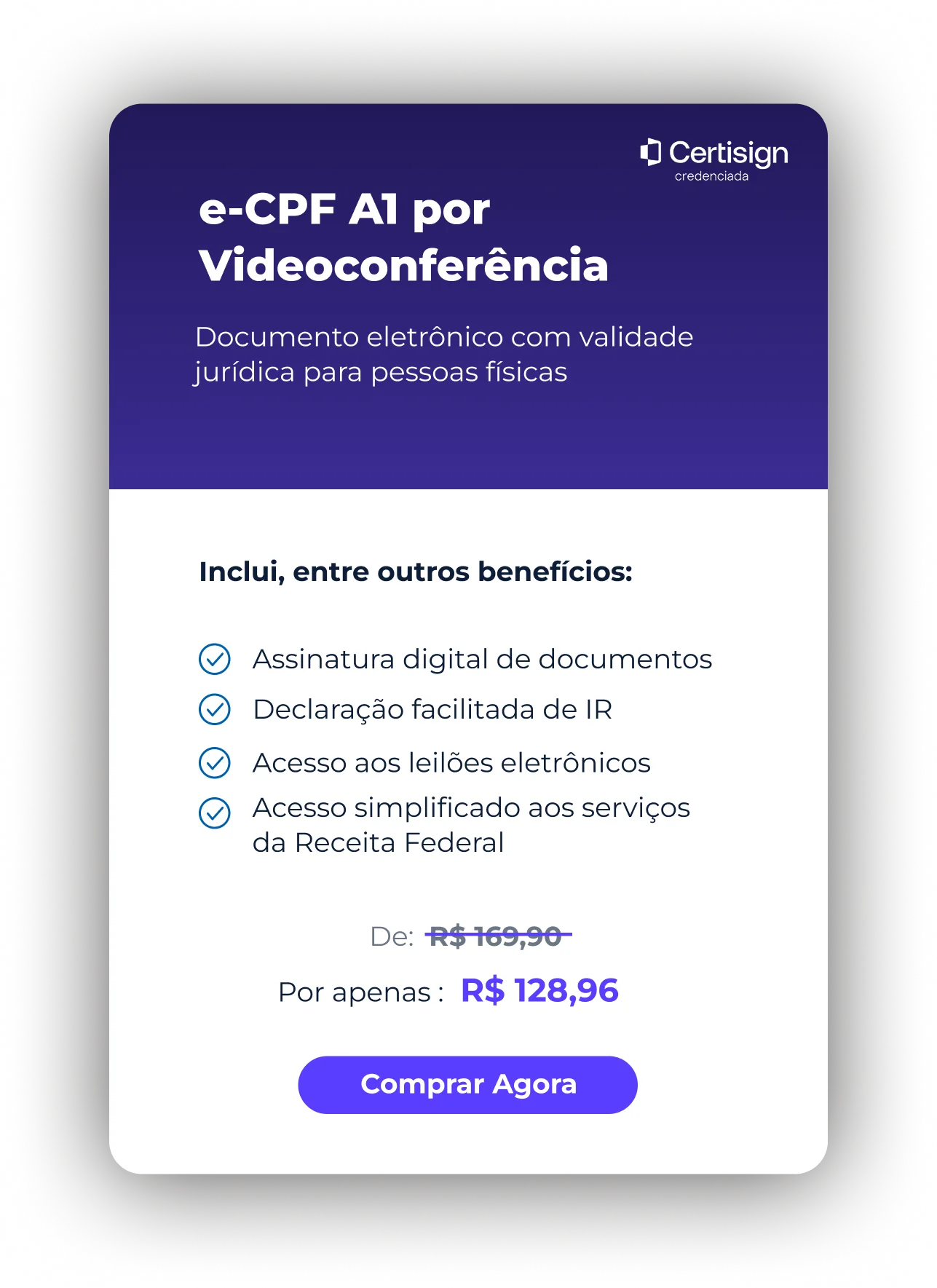 Certificado Digital E-CPF A1